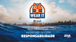 Arte da campanha Wear It Brasil para a Semana da Navegação Segura Nacional 2023