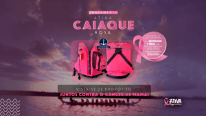 Arte de lançamento do Colete Caiaque Rosa da Ativa Náutica