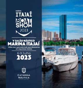 Arte de divulgação do Marina Itajaí Boat Show 2023