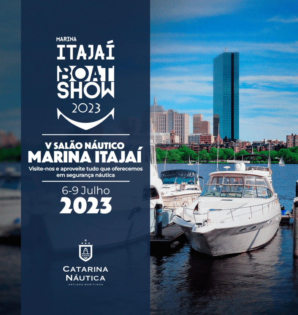 Arte de divulgação do Marina Itajaí Boat Show 2023
