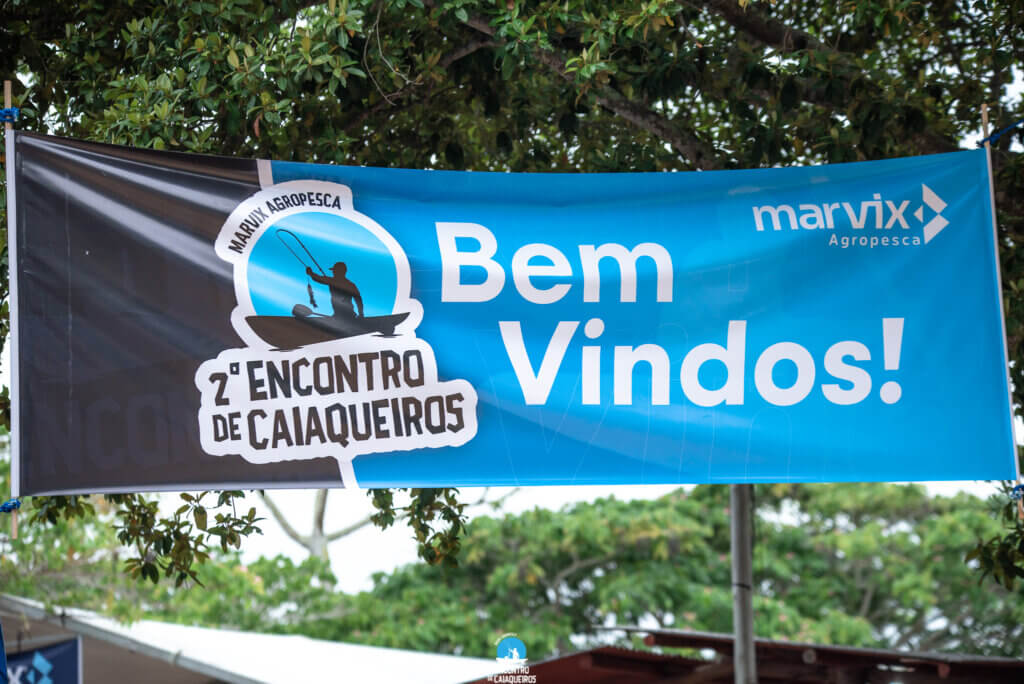 Faixa de boas-vindas do 2º Encontro de Caiaqueiros