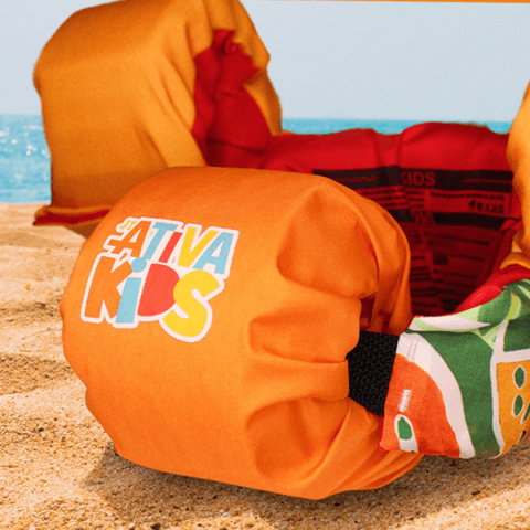 Boias de braço laranja da linha Ativa Kids