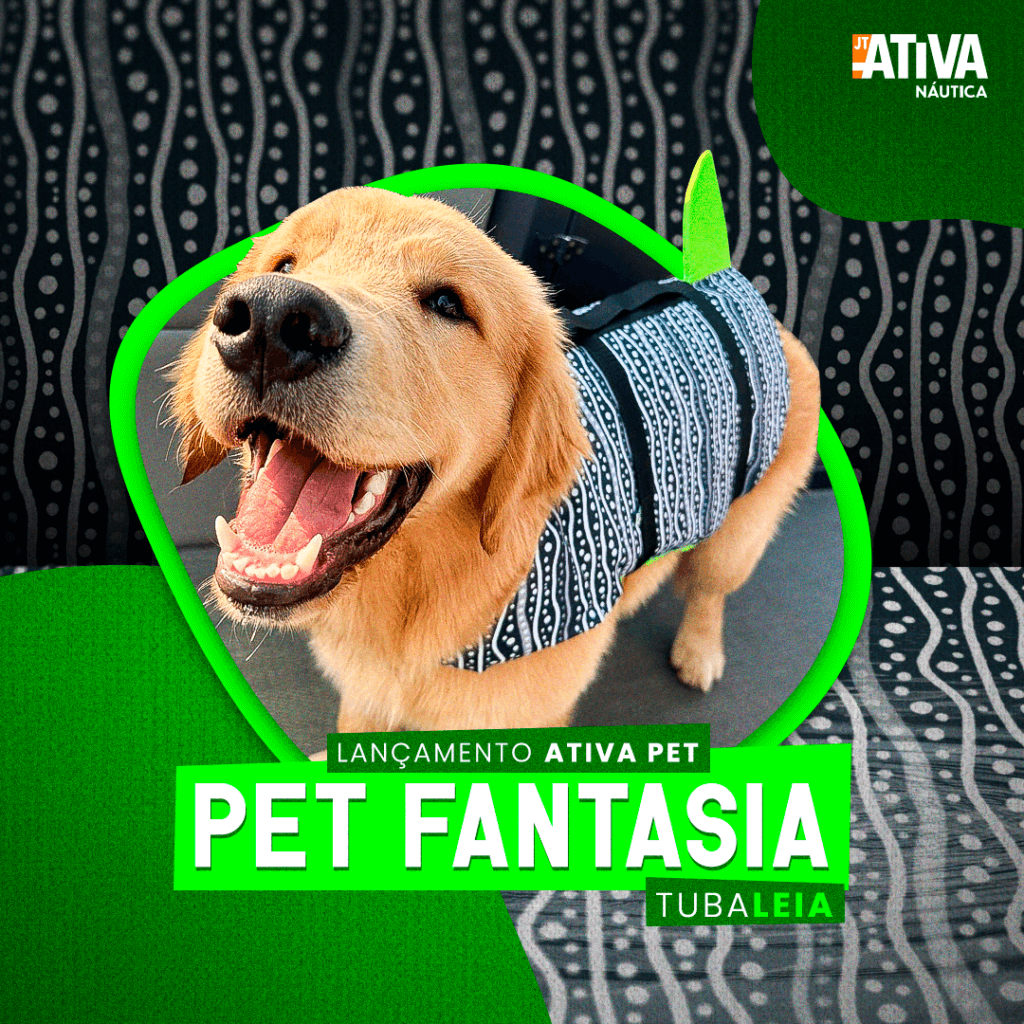 Arte de lançamento do colete Pet Fantasia Tubaleia verde