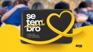 Arte do Setembro Amarelo sobre prevenção ao suicídio