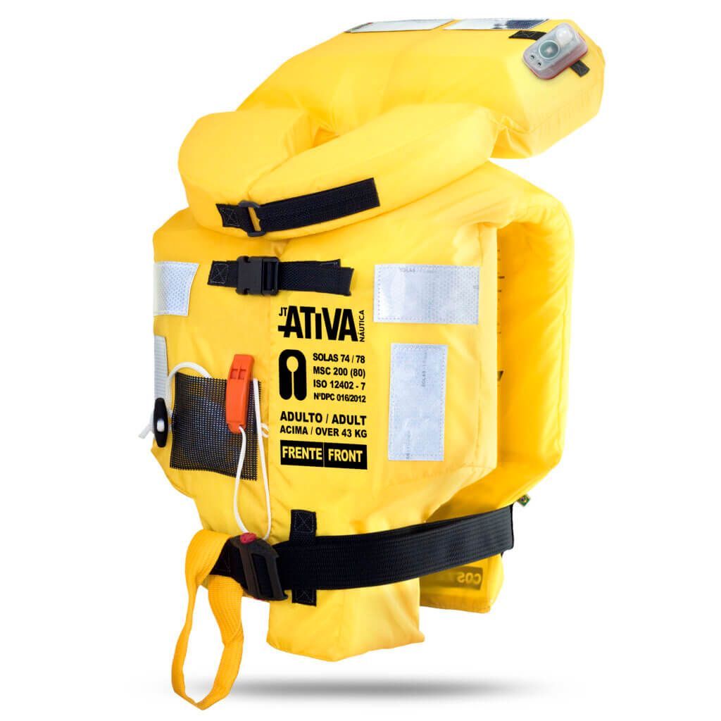 Colete SOLAS 150 N amarelo, vista frontal