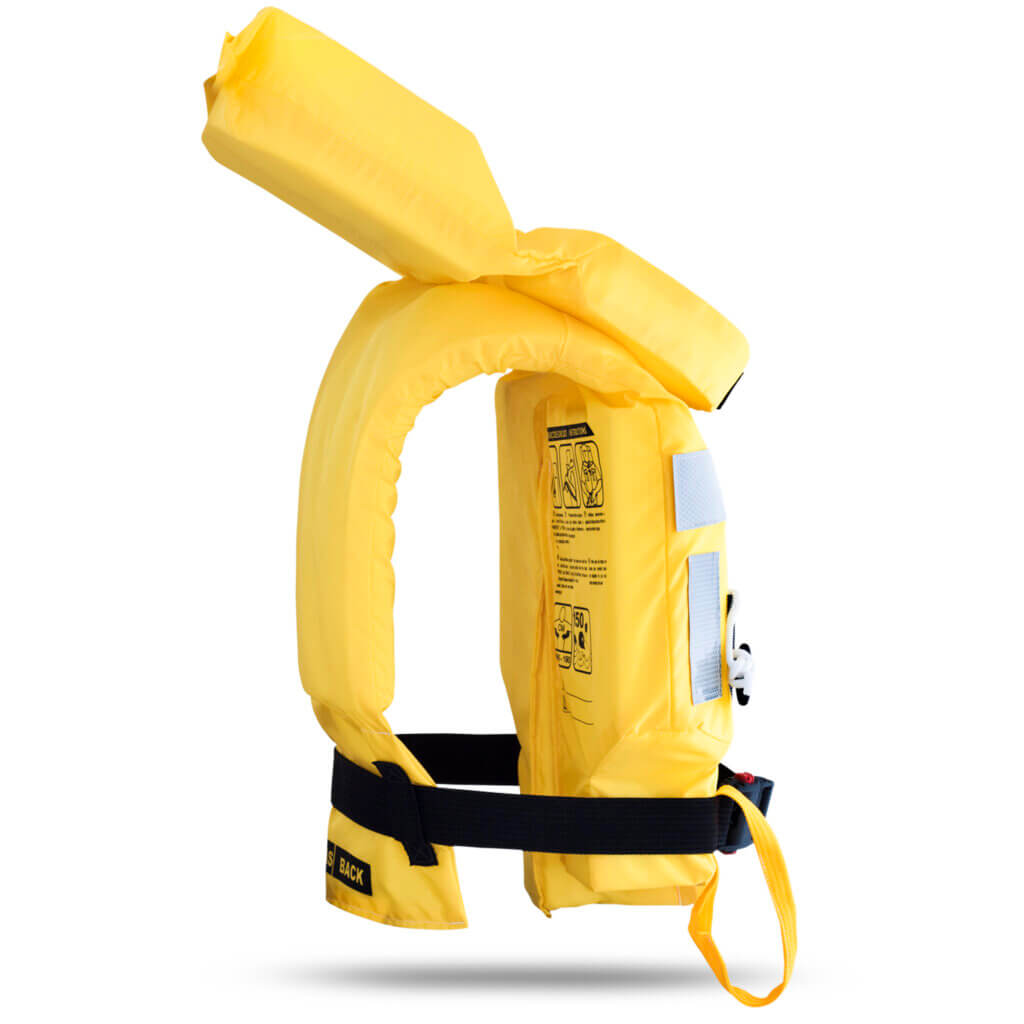 Colete SOLAS 150 N amarelo, vista lateral