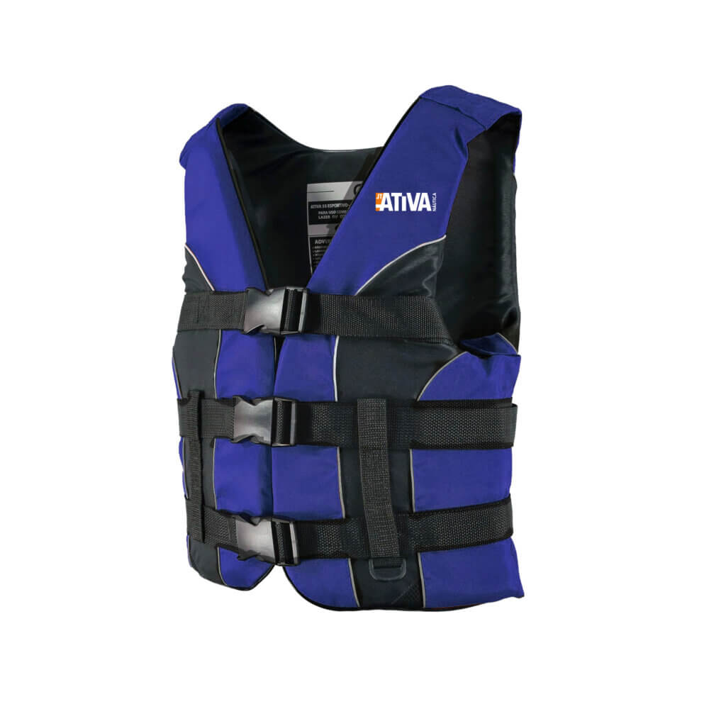 Colete salva-vidas Classe V 55 Esportivo azul, vista frontal