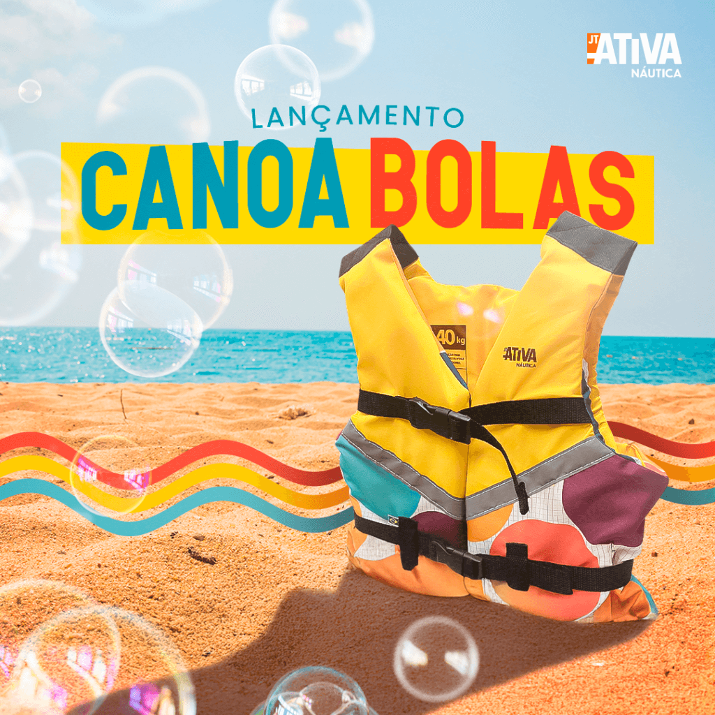 Arte de lançamento do Colete Canoa Bolas