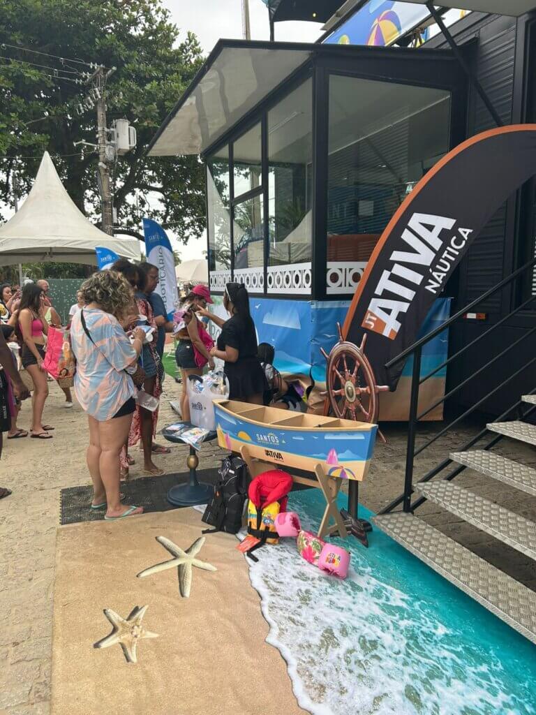 Espaço da Ativa Náutica no SBT Verão com exposição de produtos