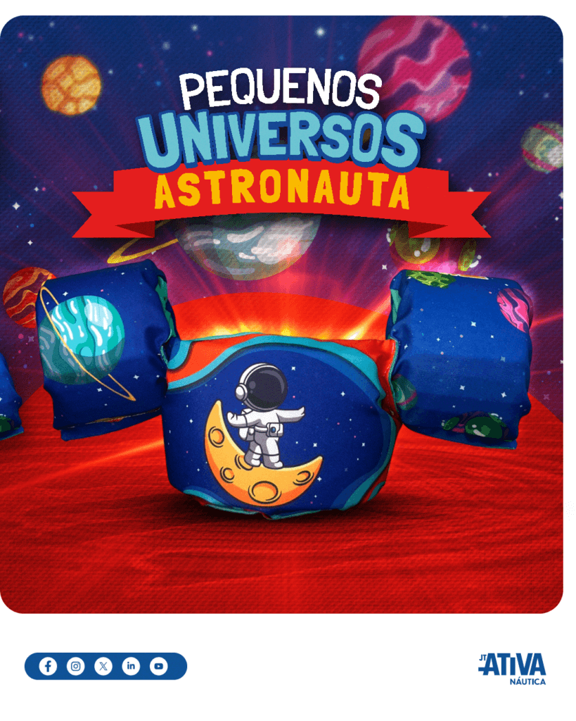 Arte do colete infantil Pequenos Universos Astronauta
