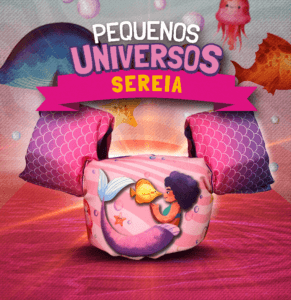 Arte do colete infantil Pequenos Universos Sereia
