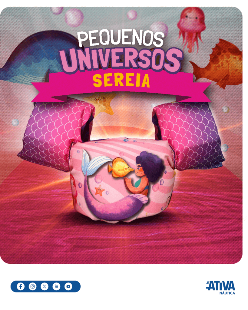 Arte do colete infantil Pequenos Universos Sereia