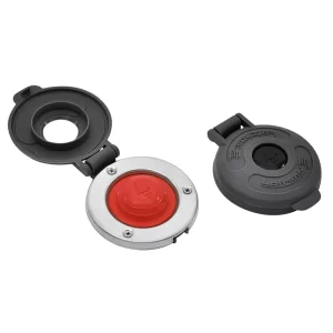 Pedal Lofrans, c/botão vermelho, cinza