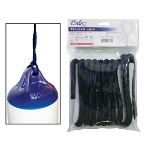 CABO Corda de Defensa Trançado Duplo c/ laço Diâm. 10mm C 2m Poliéster Azul Marinho