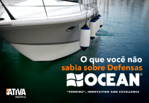 Defensas OCEAN instaladas na lateral de uma embarcação