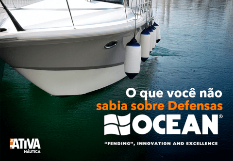 Defensas OCEAN instaladas na lateral de uma embarcação
