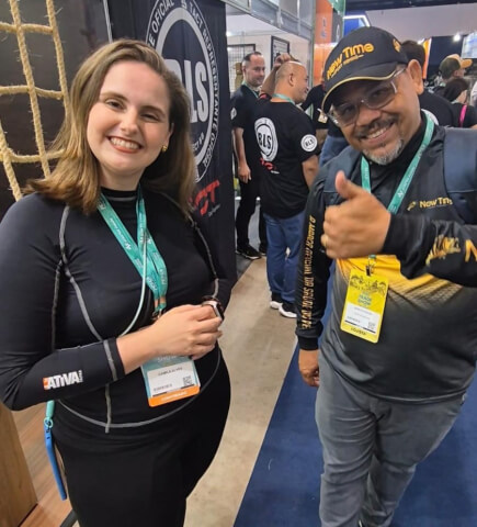 Dois participantes durante a Pesca Trade Show 2026