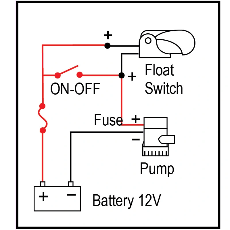 Interruptor de boia automático para bomba de porão elétrica 12/24 V