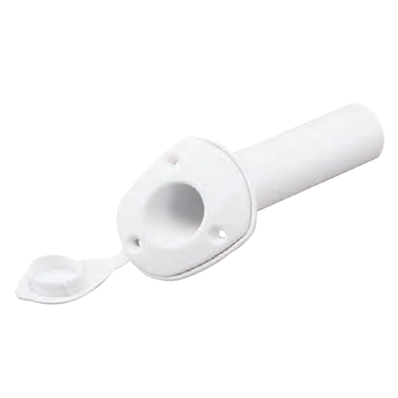 38658-Suporte-para-vara-de-pesca-de-plástico-com-tampa-branco Suporte para vara de pesca de plástico com tampa para embarcações