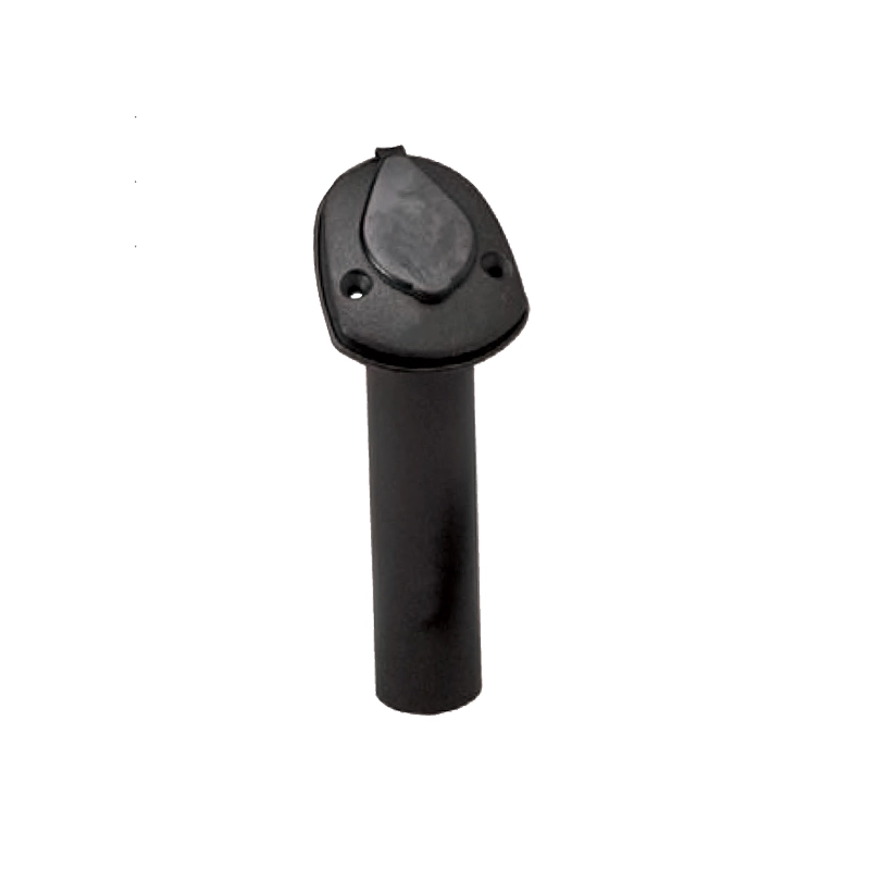 38658-Suporte-para-vara-de-pesca-de-plástico-com-tampa-preto Suporte para vara de pesca de plástico com tampa para embarcações