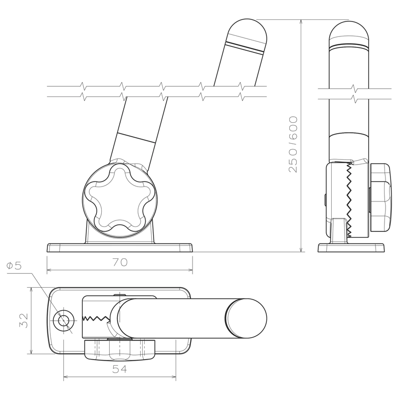 5 Luz de Navegação MICRO LED de Mastro 360° – Luz Branca de Popa Luz de navegação MICRO LED de mastro LALIZAS branca 360° para embarcações