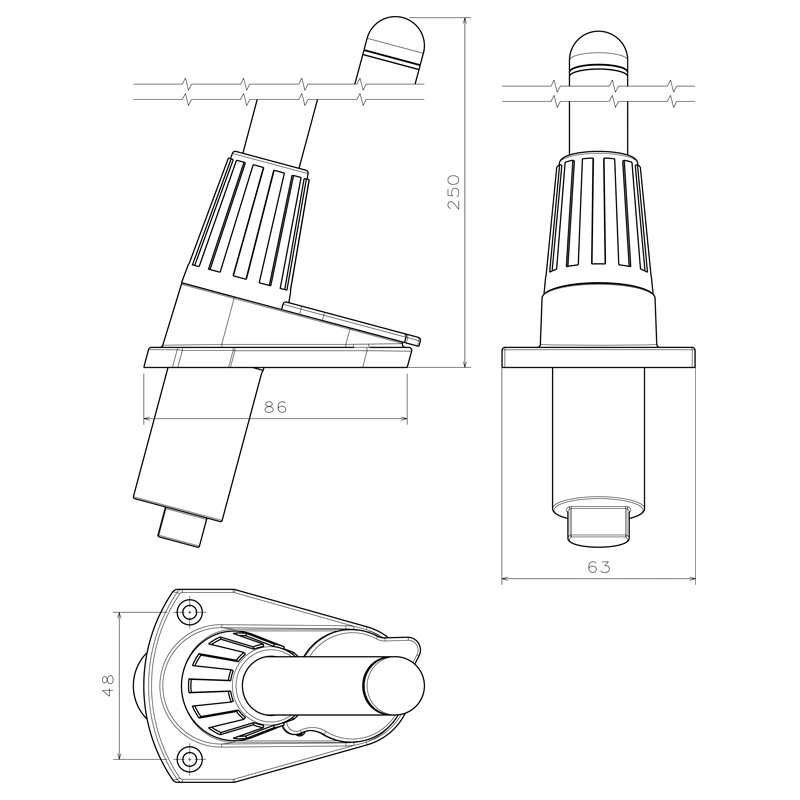 6 Luz de Navegação MICRO LED de Mastro 360° – Luz Branca de Popa Luz de navegação MICRO LED de mastro LALIZAS branca 360° para embarcações